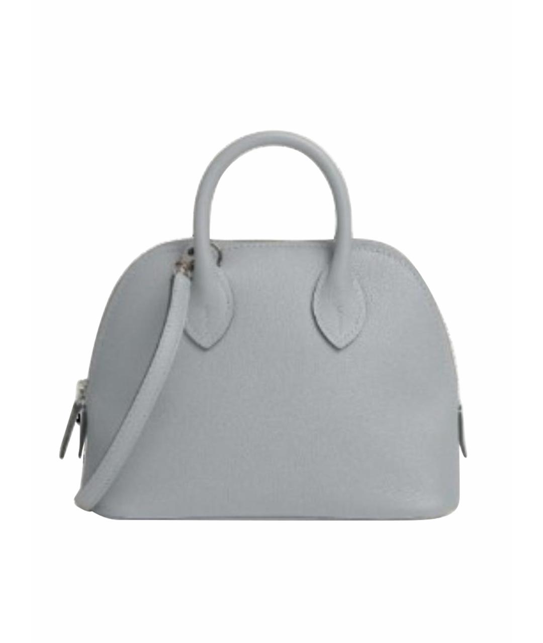 HERMES Серая кожаная сумка через плечо, фото 1