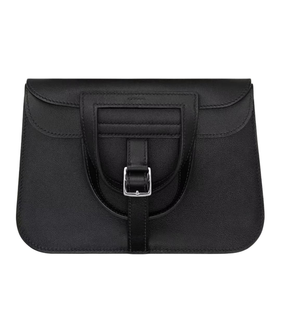 HERMES Черная кожаная сумка через плечо, фото 1