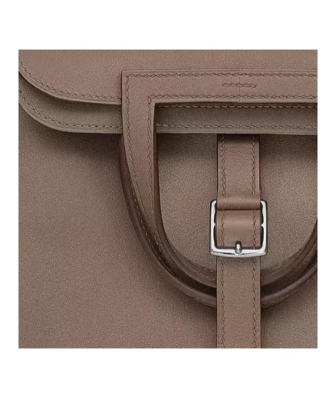 HERMES Коричневая кожаная сумка через плечо, фото 2