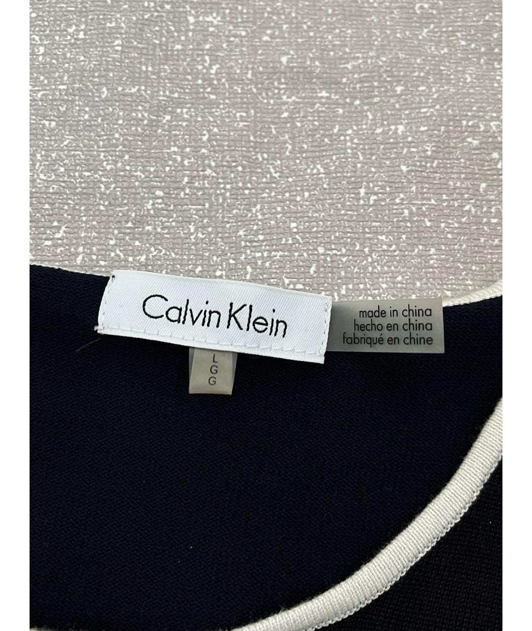 CALVIN KLEIN Темно-синий вискозный джемпер / свитер, фото 5