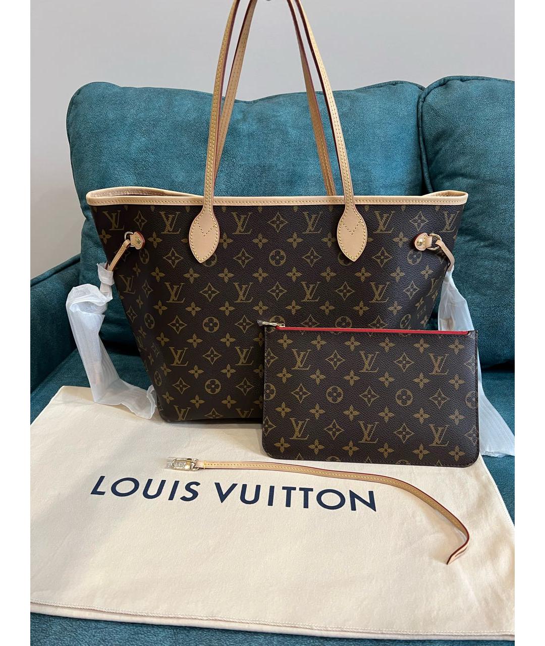 LOUIS VUITTON Коричневая сумка тоут, фото 2