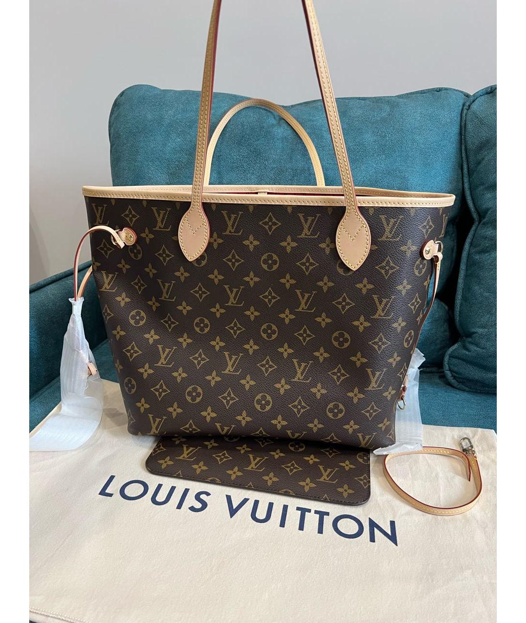 LOUIS VUITTON Коричневая сумка тоут, фото 5