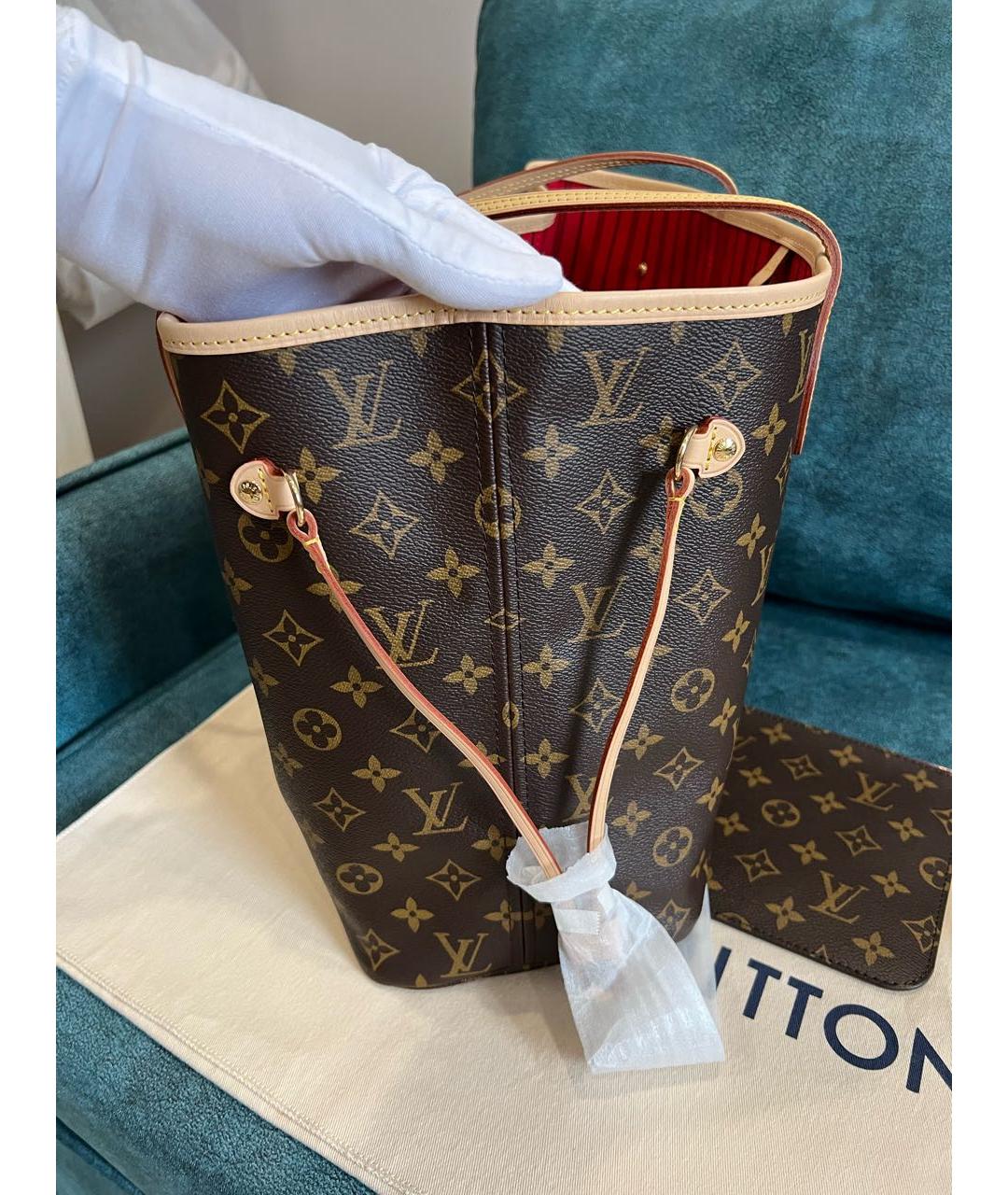 LOUIS VUITTON Коричневая сумка тоут, фото 3