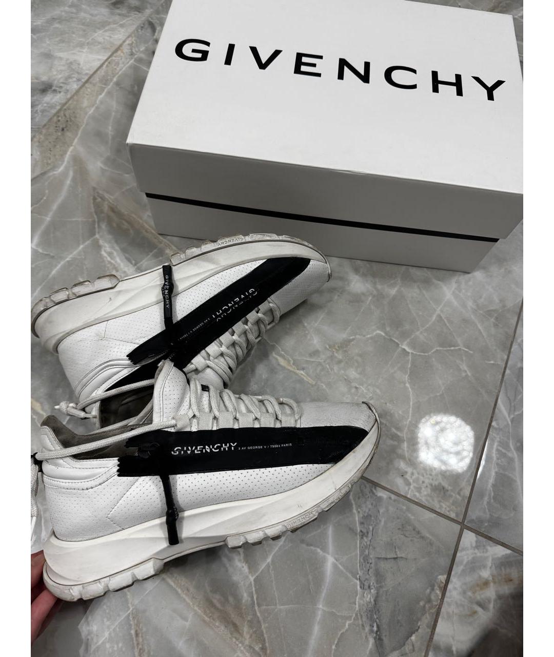 GIVENCHY Белые кожаные кроссовки, фото 7