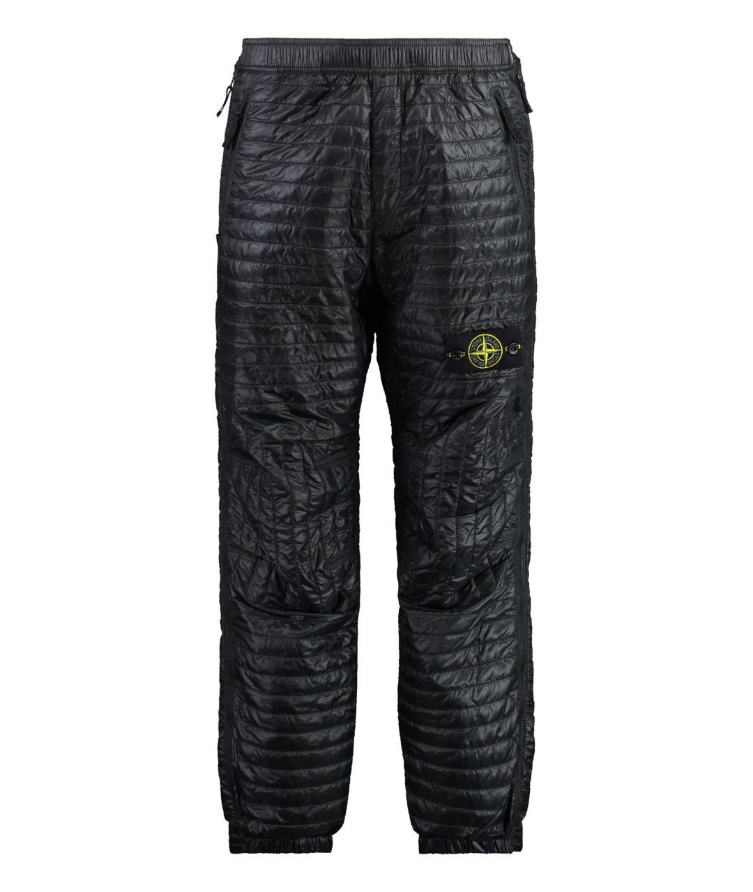 STONE ISLAND Черные полиамидовые повседневные брюки, фото 1