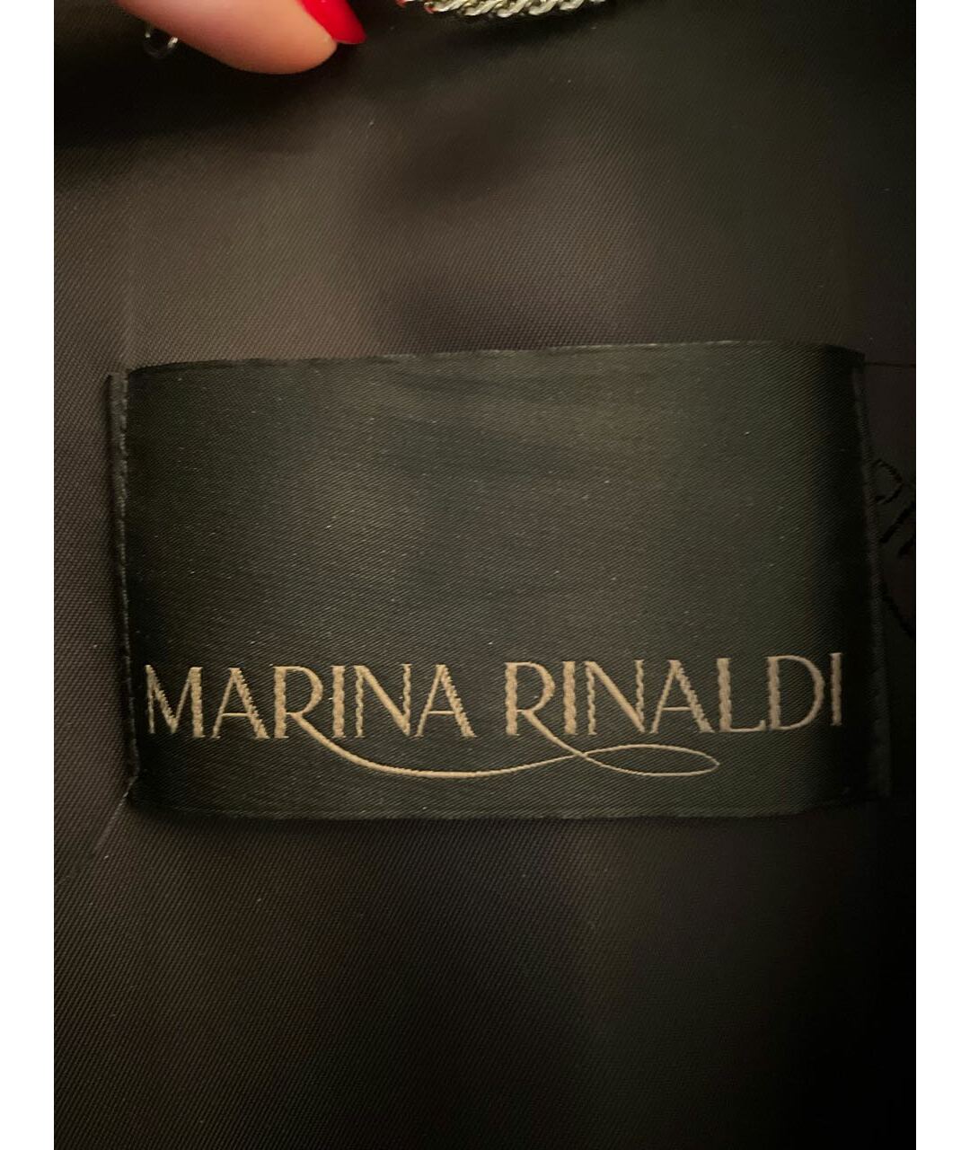 MARINA RINALDI Черное вискозное пальто, фото 5