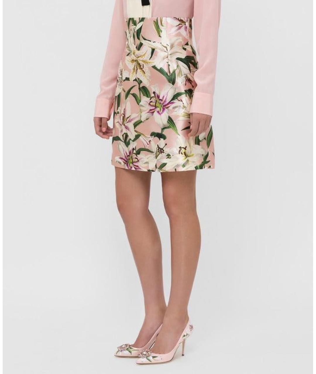 DOLCE&GABBANA Шелковая юбка мини, фото 3
