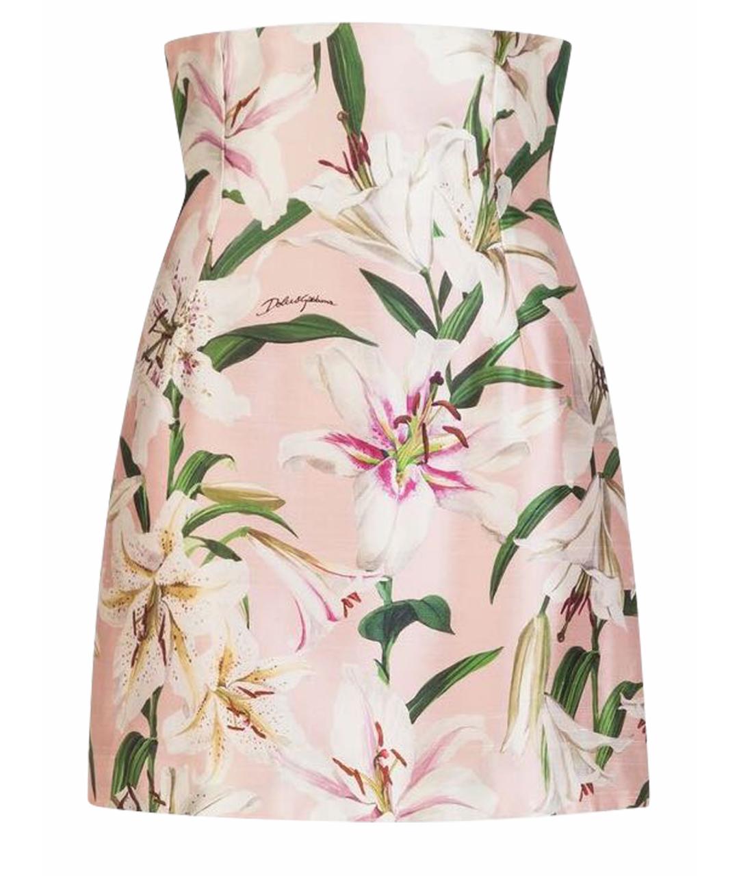 DOLCE&GABBANA Шелковая юбка мини, фото 1