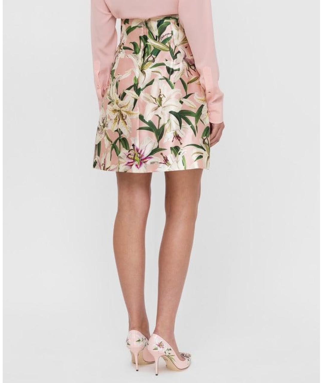 DOLCE&GABBANA Шелковая юбка мини, фото 4