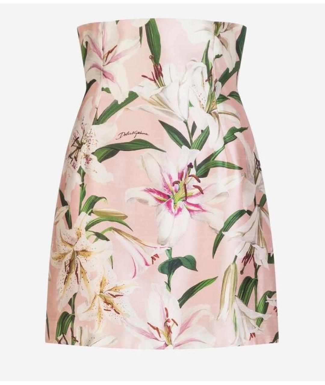 DOLCE&GABBANA Шелковая юбка мини, фото 6