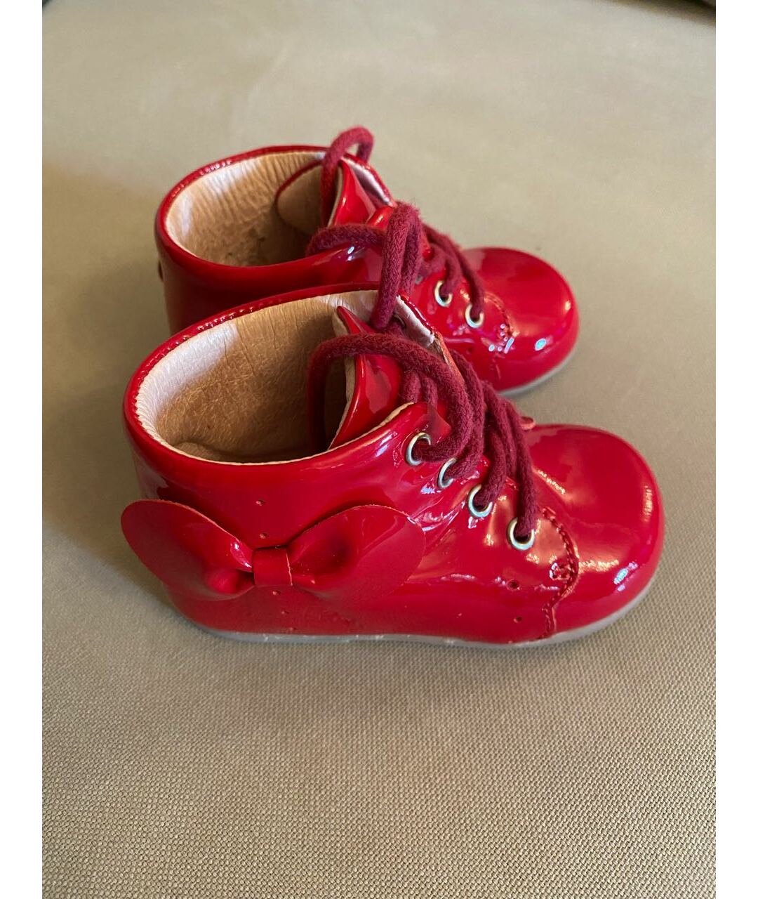 JACADI Бордовые ботинки из лакированной кожи, фото 5