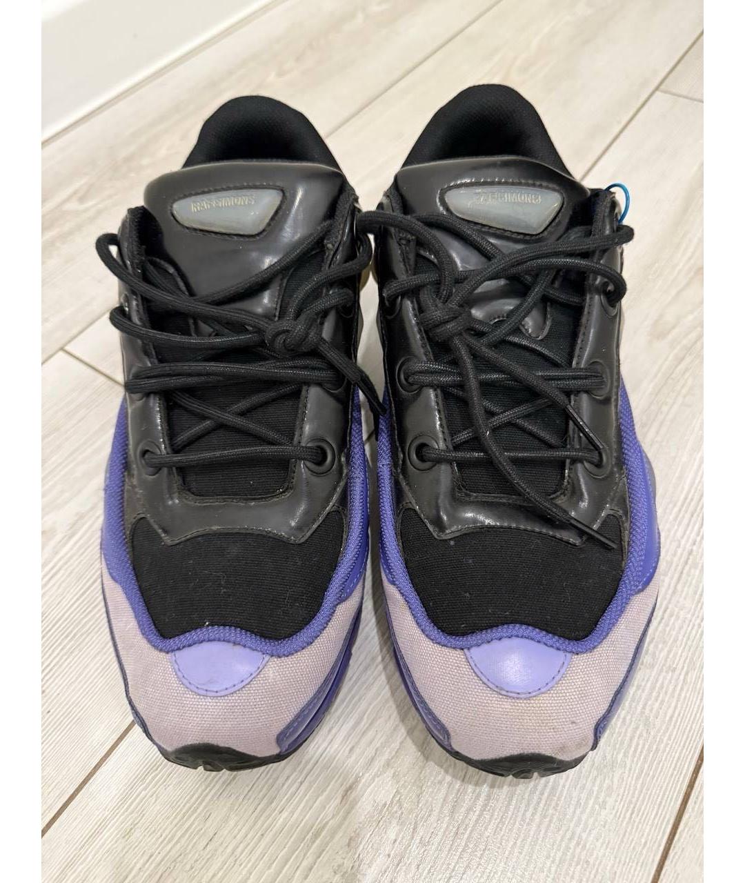 ADIDAS X RAF SIMONS Фиолетовые текстильные низкие кроссовки / кеды, фото 2