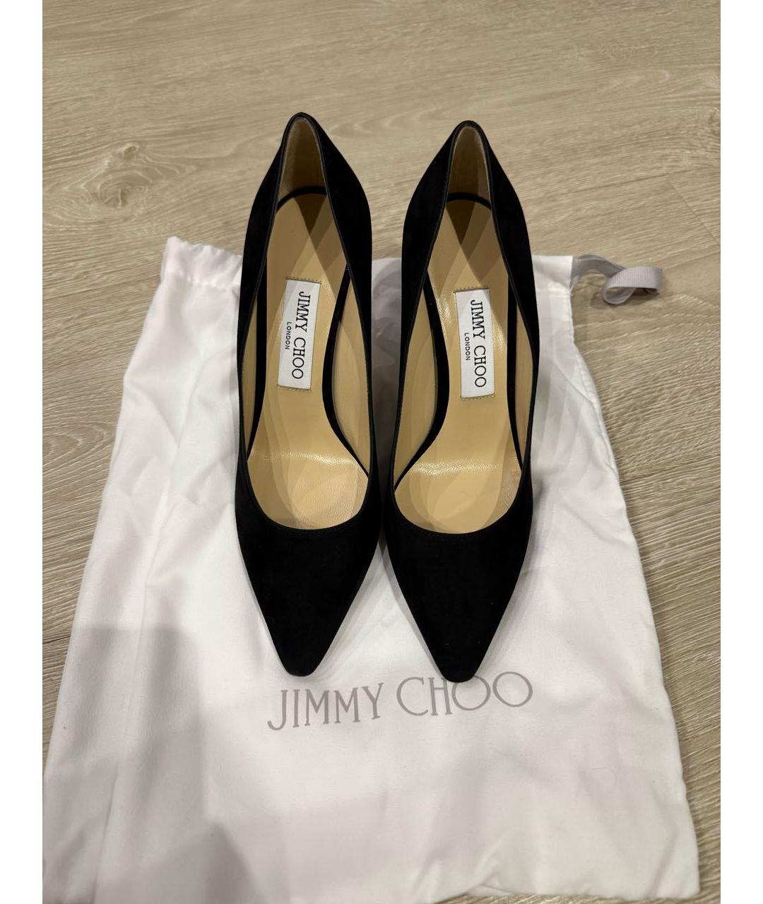 JIMMY CHOO Черные замшевые туфли, фото 2