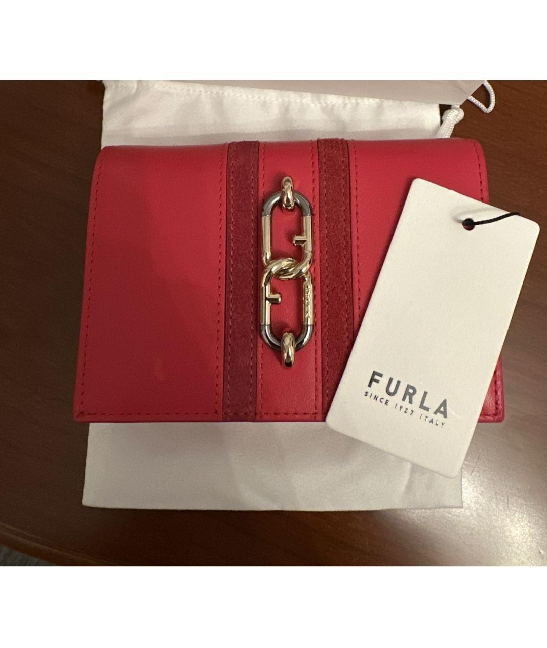 FURLA Розовый кожаный кошелек, фото 4