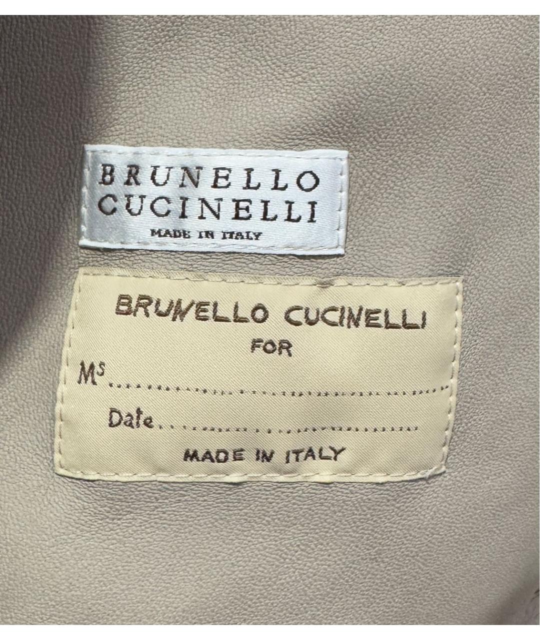 BRUNELLO CUCINELLI Бежевая замшевая куртка, фото 2