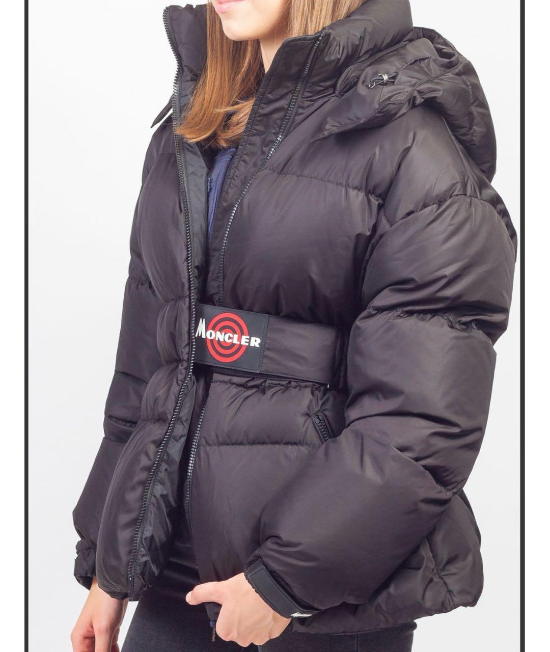 MONCLER Черный пуховик, фото 3