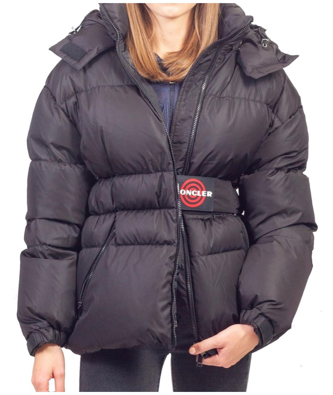 MONCLER Черный пуховик, фото 2