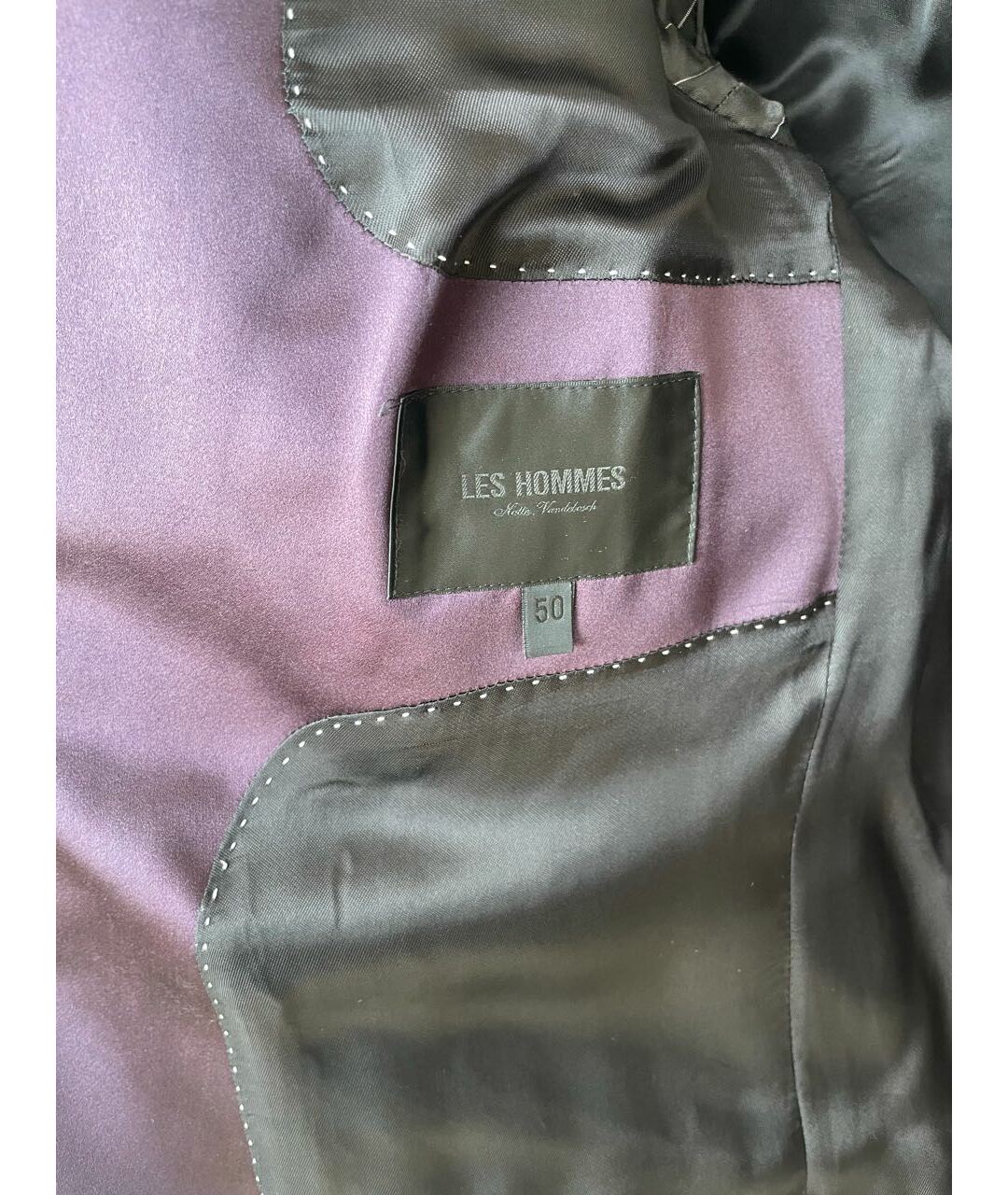 Les Hommes Фиолетовый шелковый пиджак, фото 3