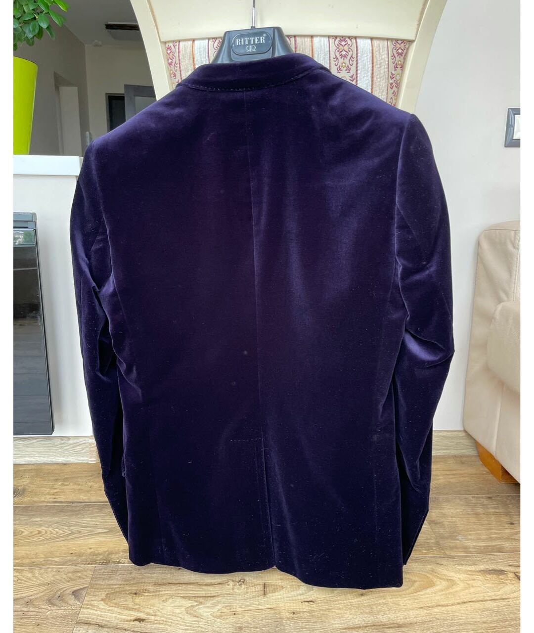 Les Hommes Фиолетовый шелковый пиджак, фото 4
