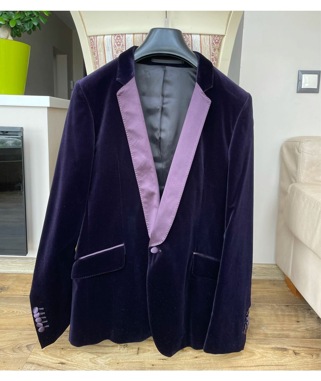 Les Hommes Фиолетовый шелковый пиджак, фото 2