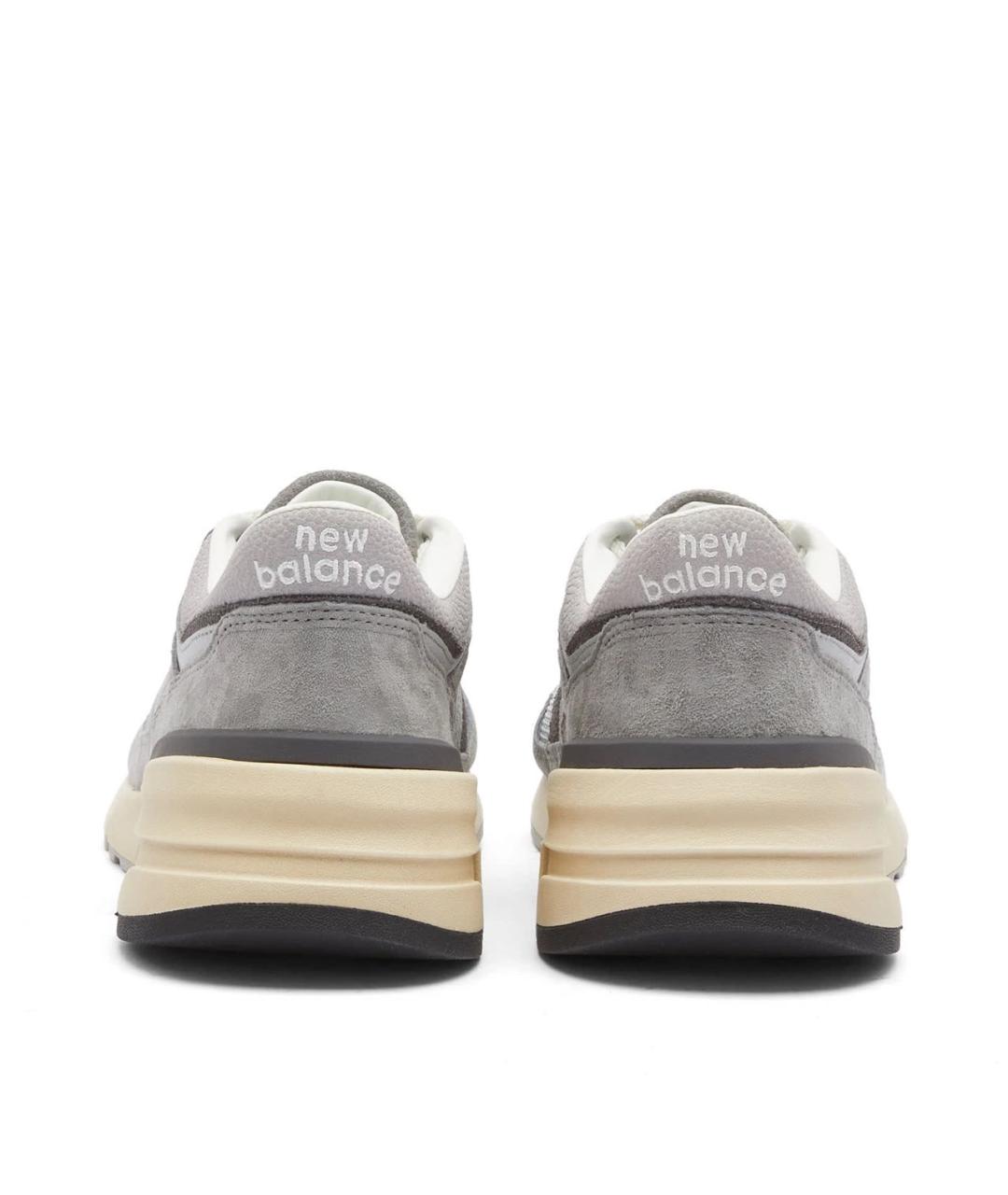 NEW BALANCE Серые замшевые низкие кроссовки / кеды, фото 3