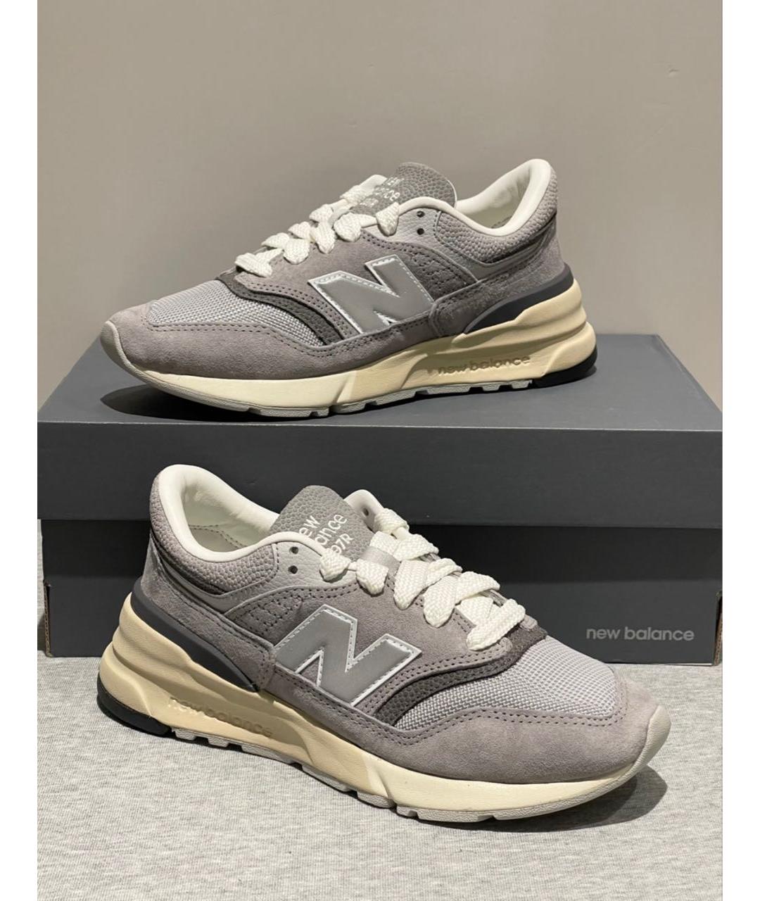 NEW BALANCE Серые замшевые низкие кроссовки / кеды, фото 4