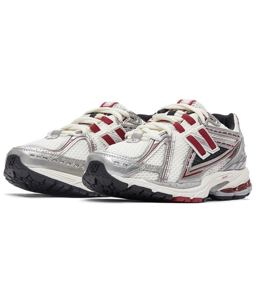 NEW BALANCE Серебряные текстильные низкие кроссовки / кеды, фото 2