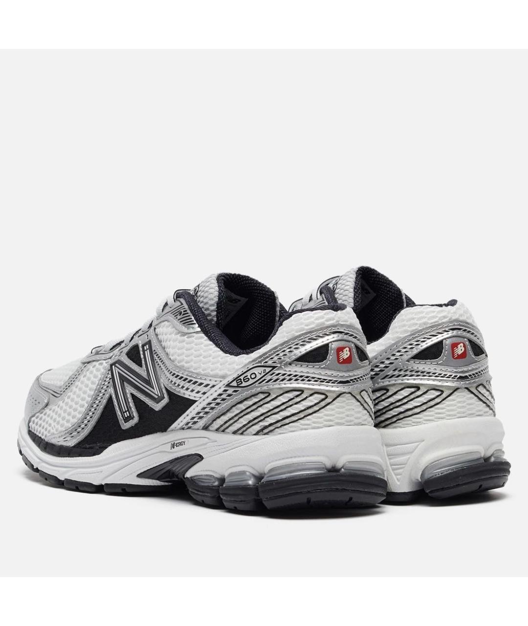 NEW BALANCE Серебряные текстильные низкие кроссовки / кеды, фото 3
