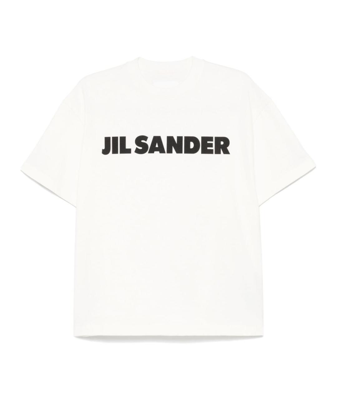 JIL SANDER Белая хлопковая футболка, фото 1