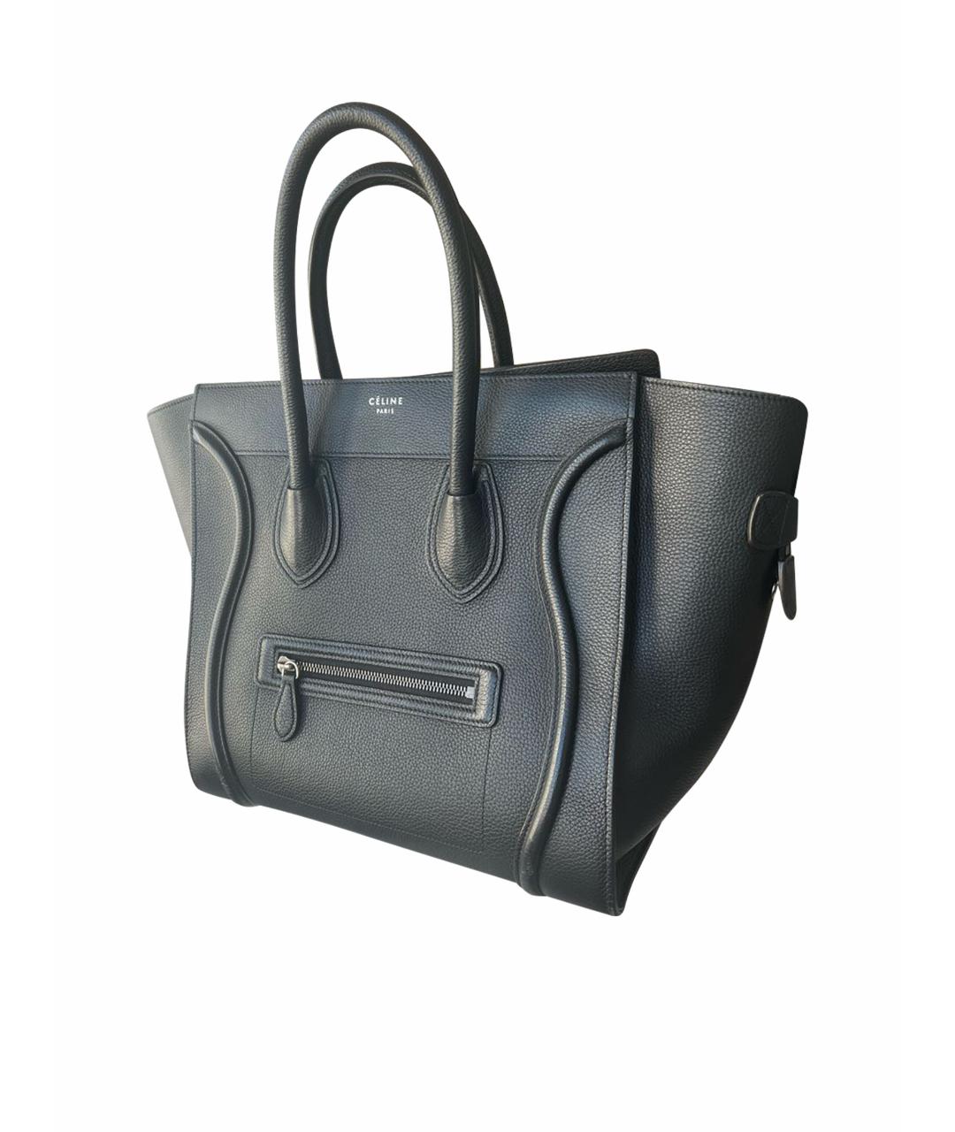 CELINE PRE-OWNED Черная кожаная сумка тоут, фото 1