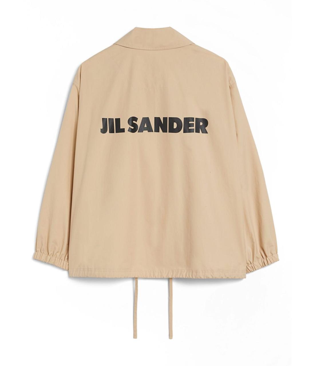 JIL SANDER Бежевая хлопковая куртка, фото 5