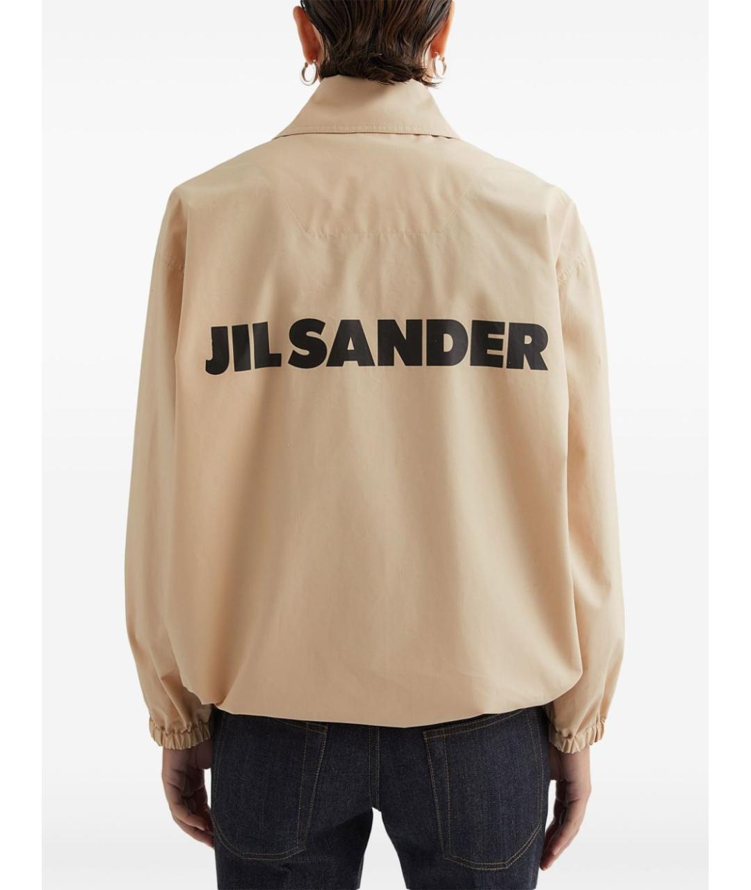 JIL SANDER Бежевая хлопковая куртка, фото 4