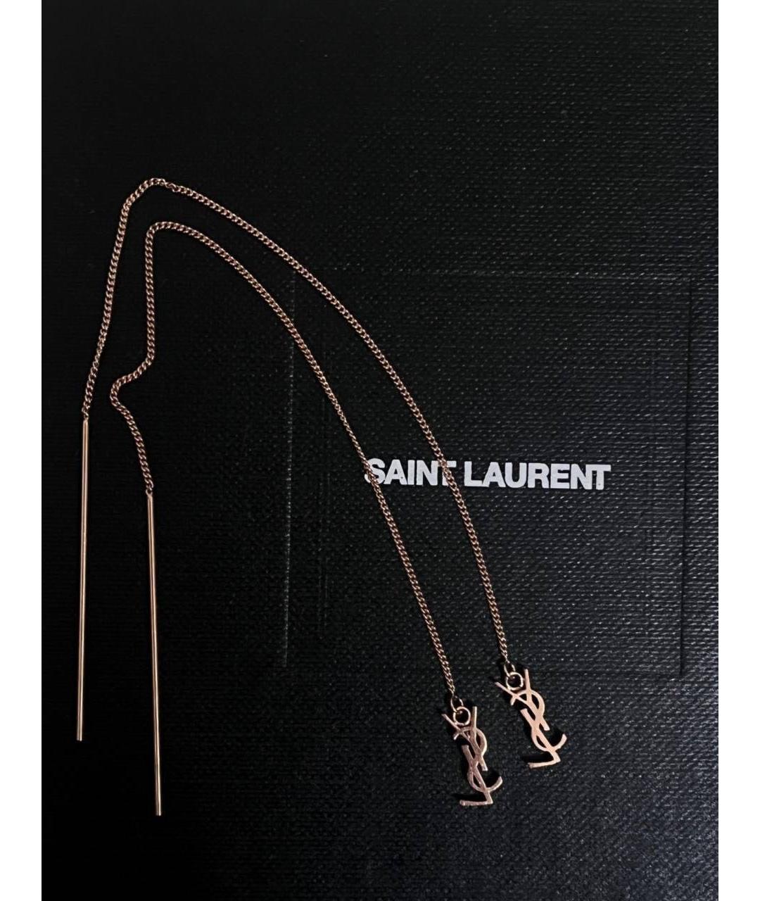 SAINT LAURENT Золотые серьги, фото 4