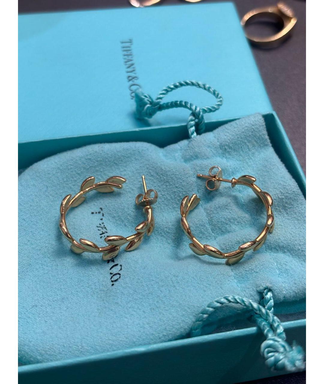 TIFFANY&CO Желтые серьги из желтого золота, фото 5