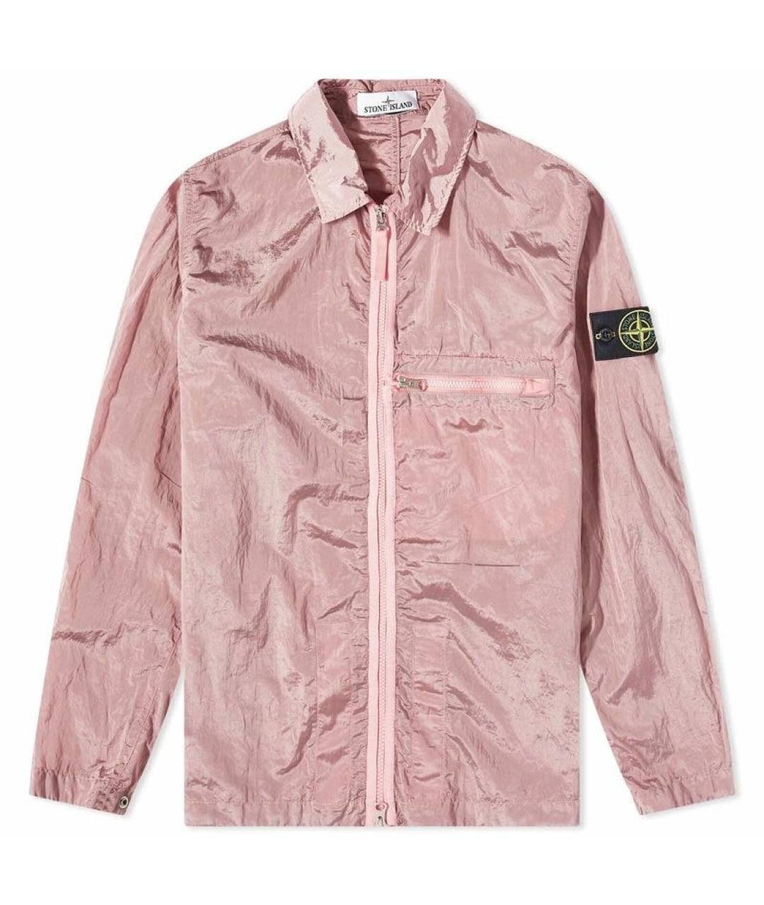 STONE ISLAND Розовая синтетическая куртка, фото 1