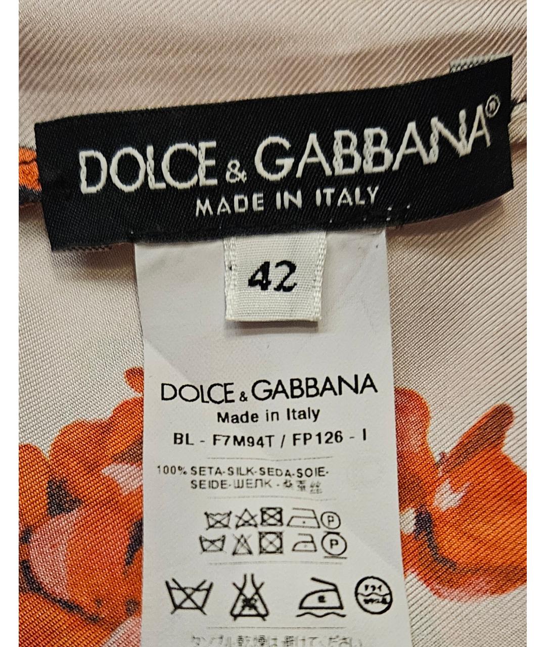 DOLCE&GABBANA Мульти шелковая блузы, фото 3