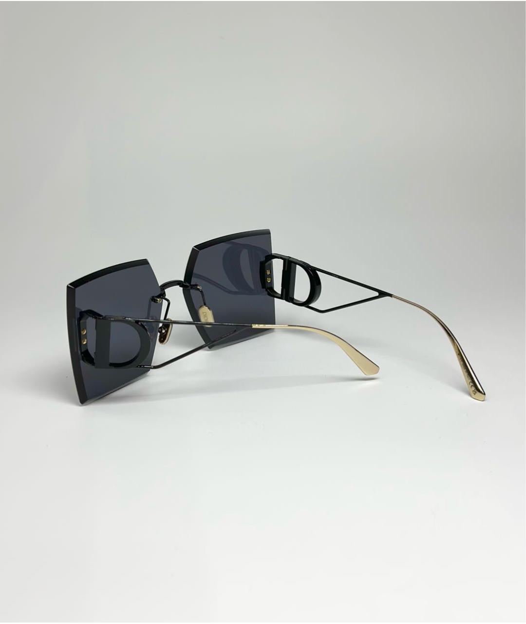 CHRISTIAN DIOR Черные металлические солнцезащитные очки, фото 3