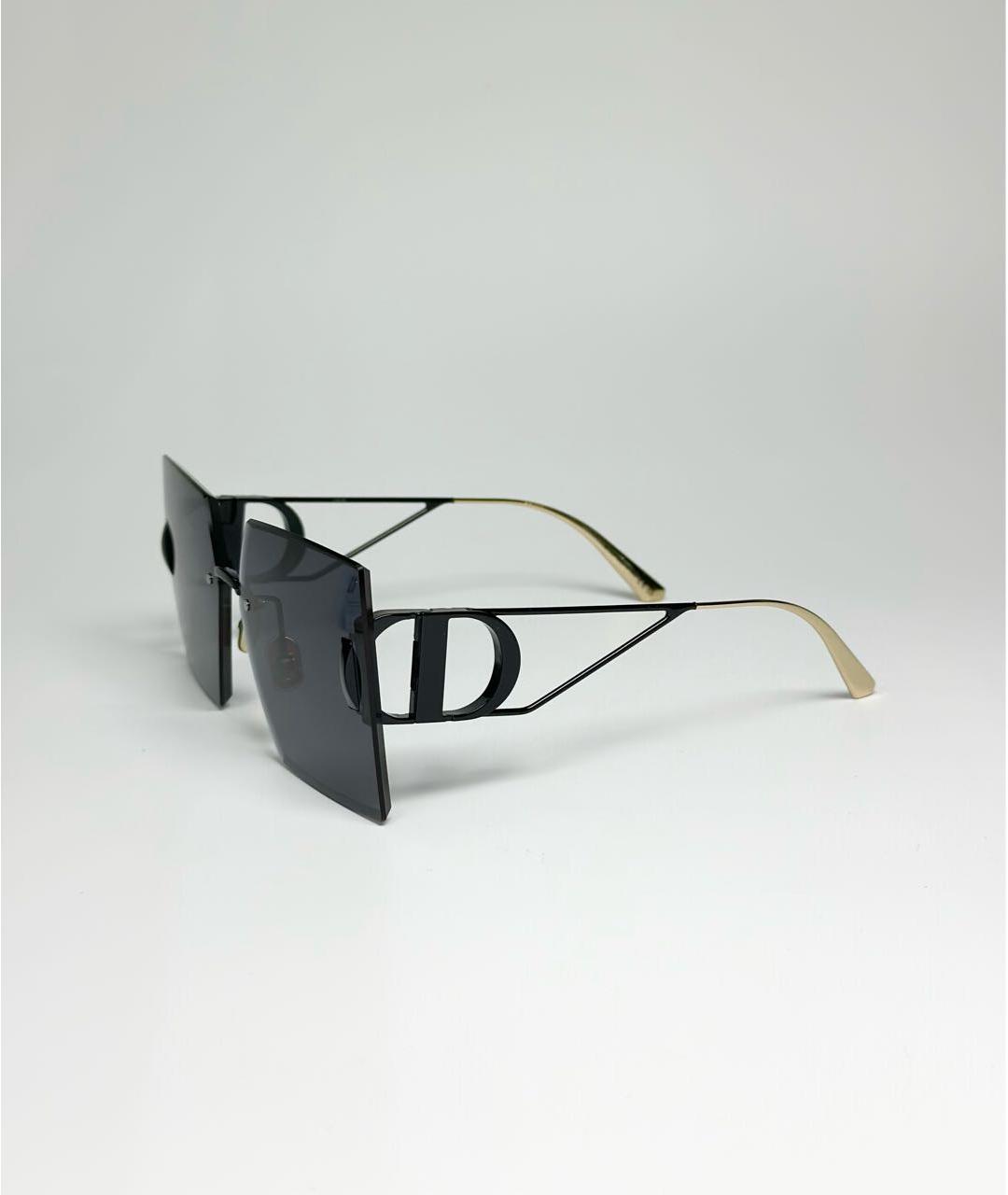 CHRISTIAN DIOR Черные металлические солнцезащитные очки, фото 2