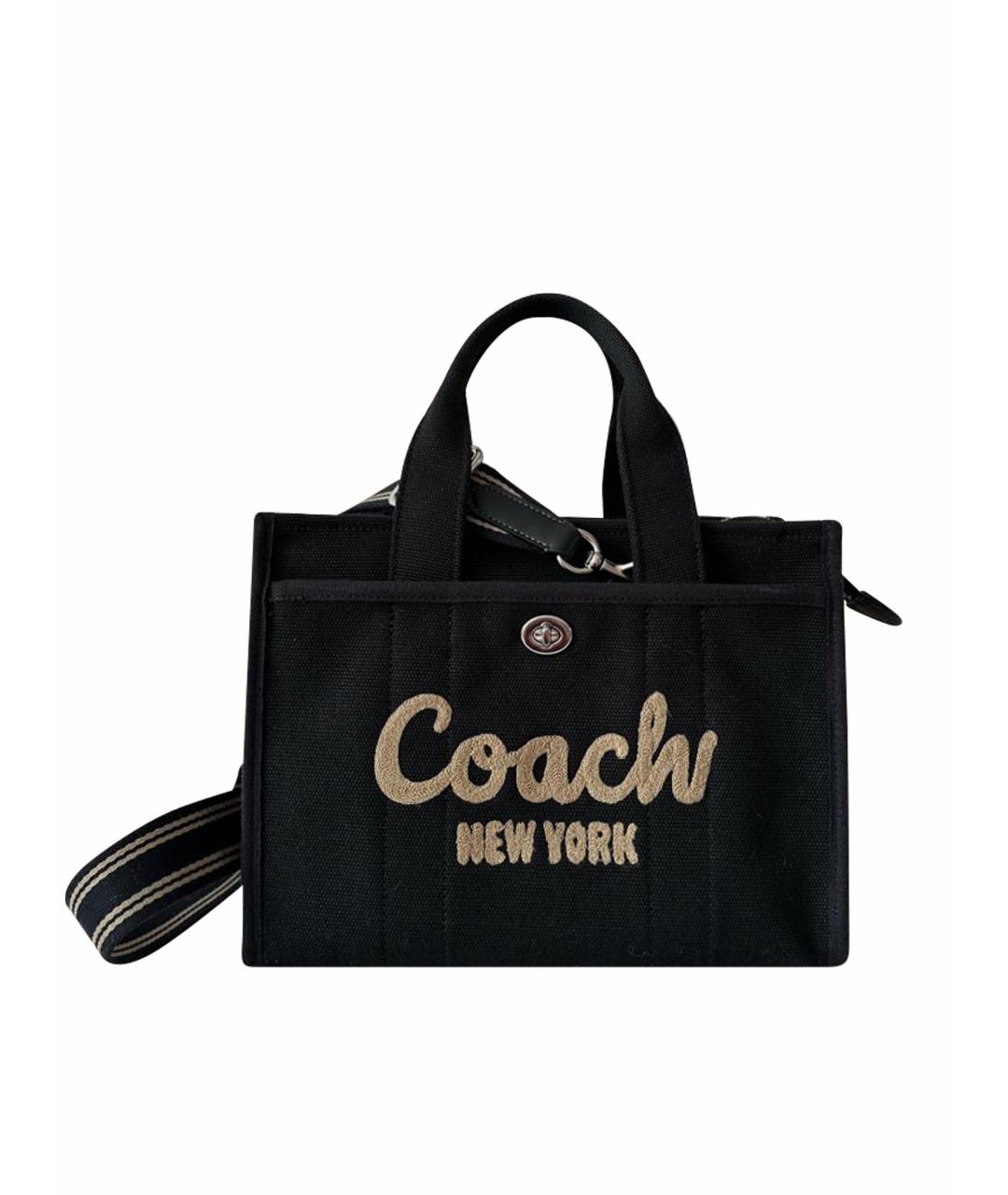 COACH Черная тканевая сумка тоут, фото 1