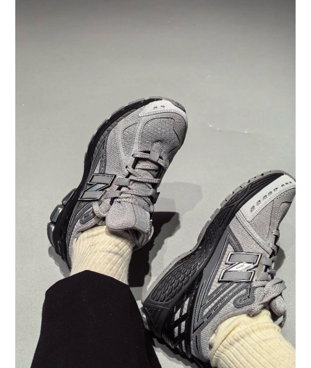 NEW BALANCE Серые текстильные низкие кроссовки / кеды, фото 4