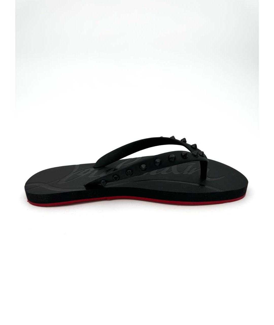 CHRISTIAN LOUBOUTIN Черные шлепанцы, фото 5
