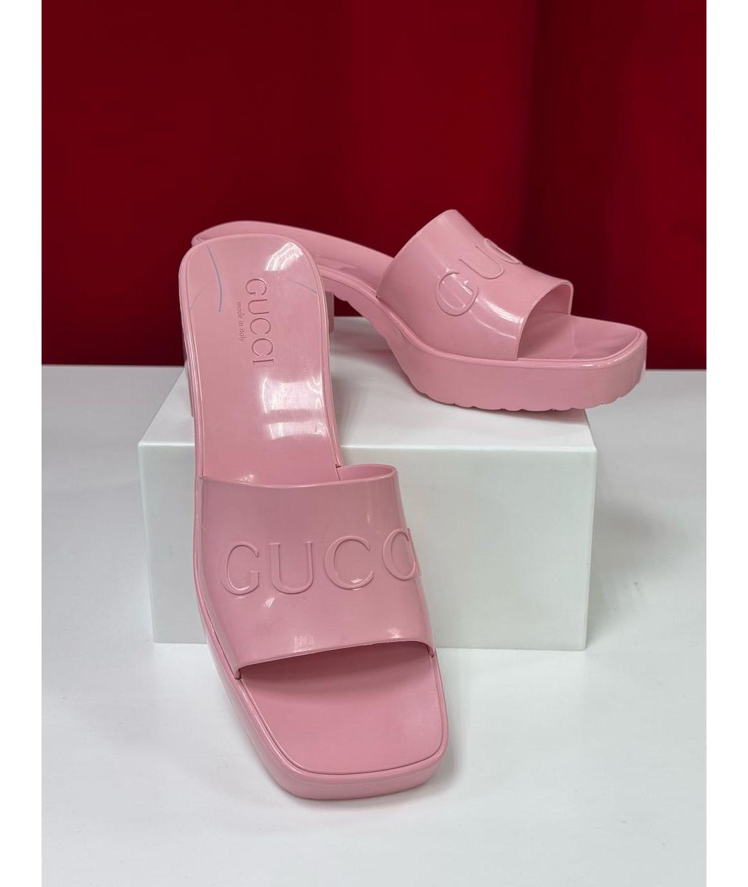 GUCCI Розовые шлепанцы, фото 7