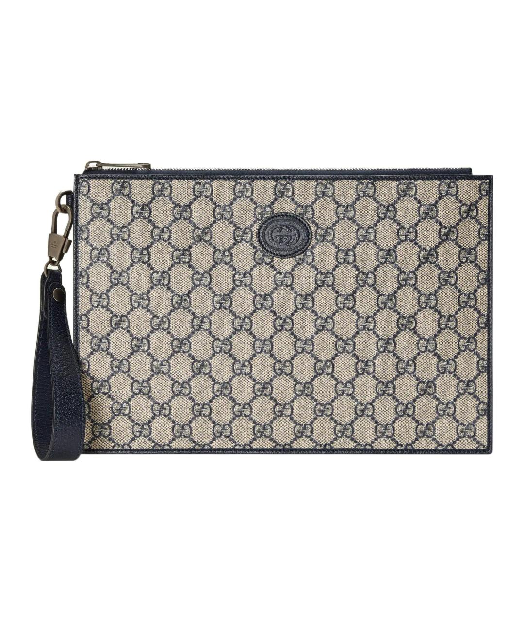 GUCCI Бежевая тканевая папка для документов, фото 1