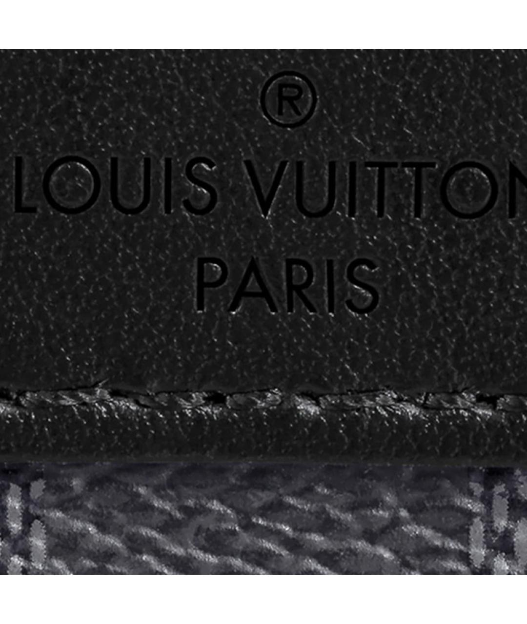 LOUIS VUITTON Черная кожаная папка для документов, фото 5