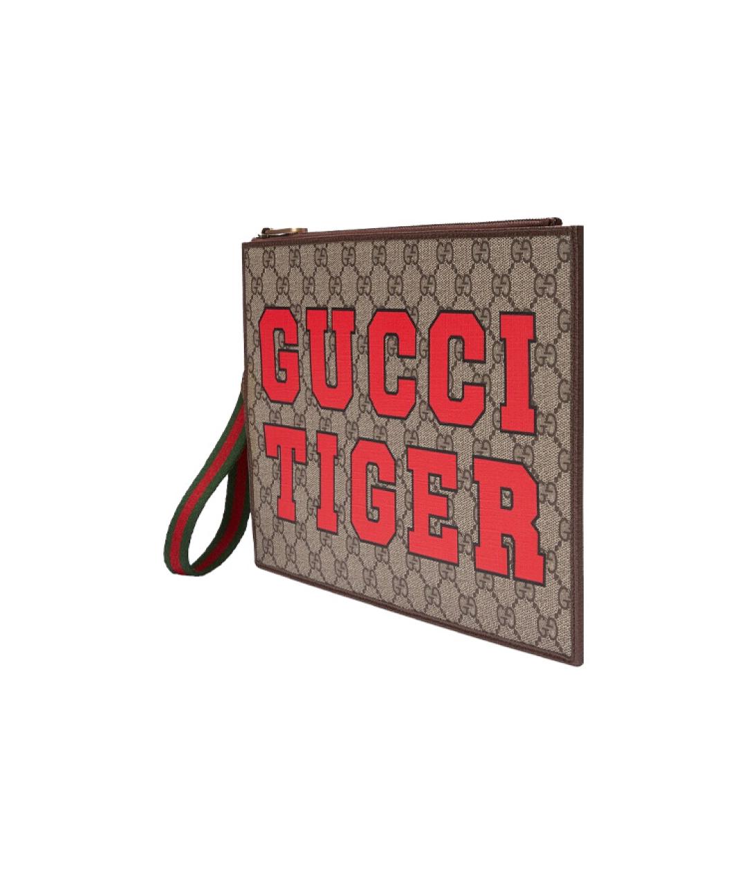 GUCCI Бежевая тканевая папка для документов, фото 2