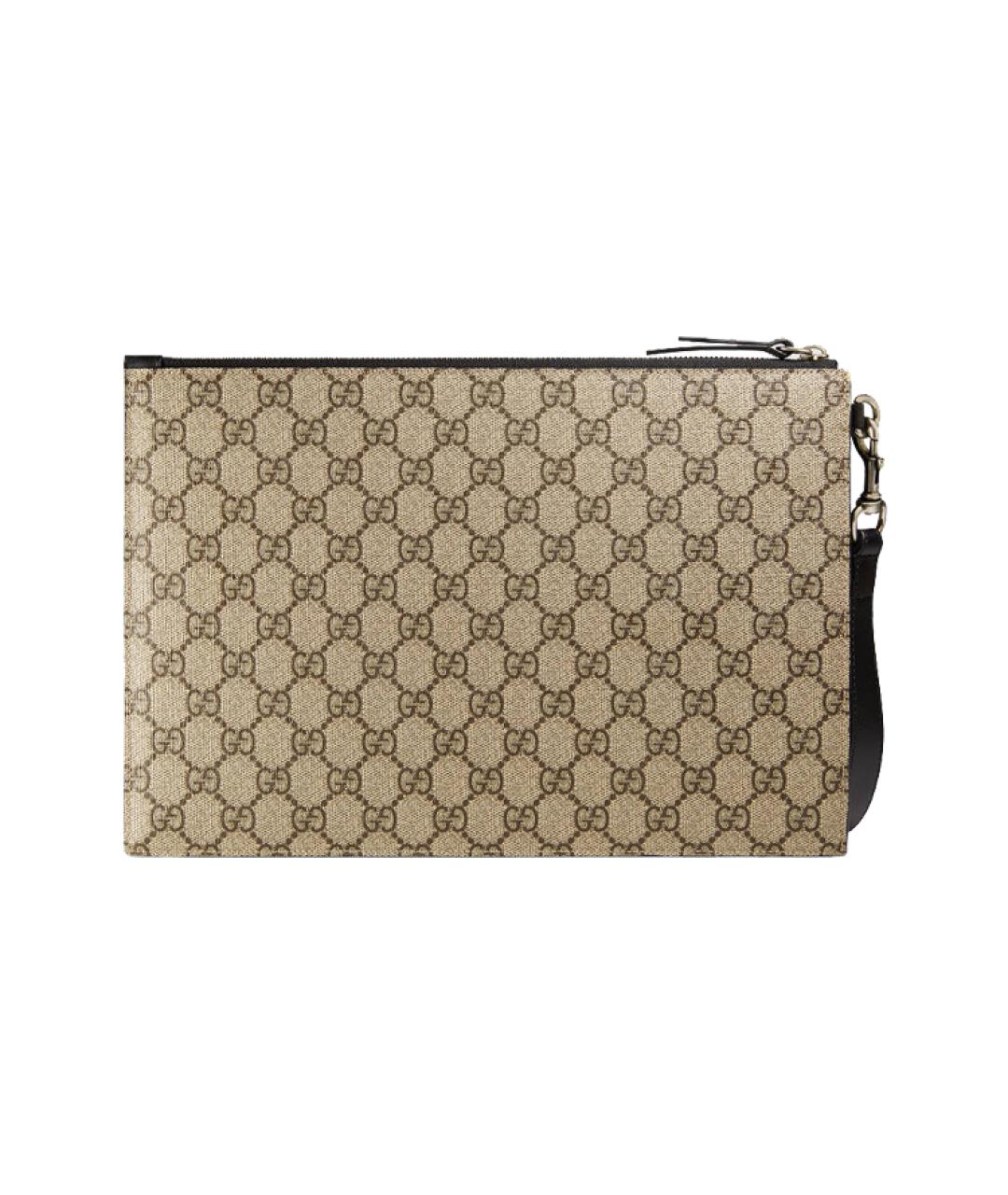 GUCCI Бежевая тканевая папка для документов, фото 5