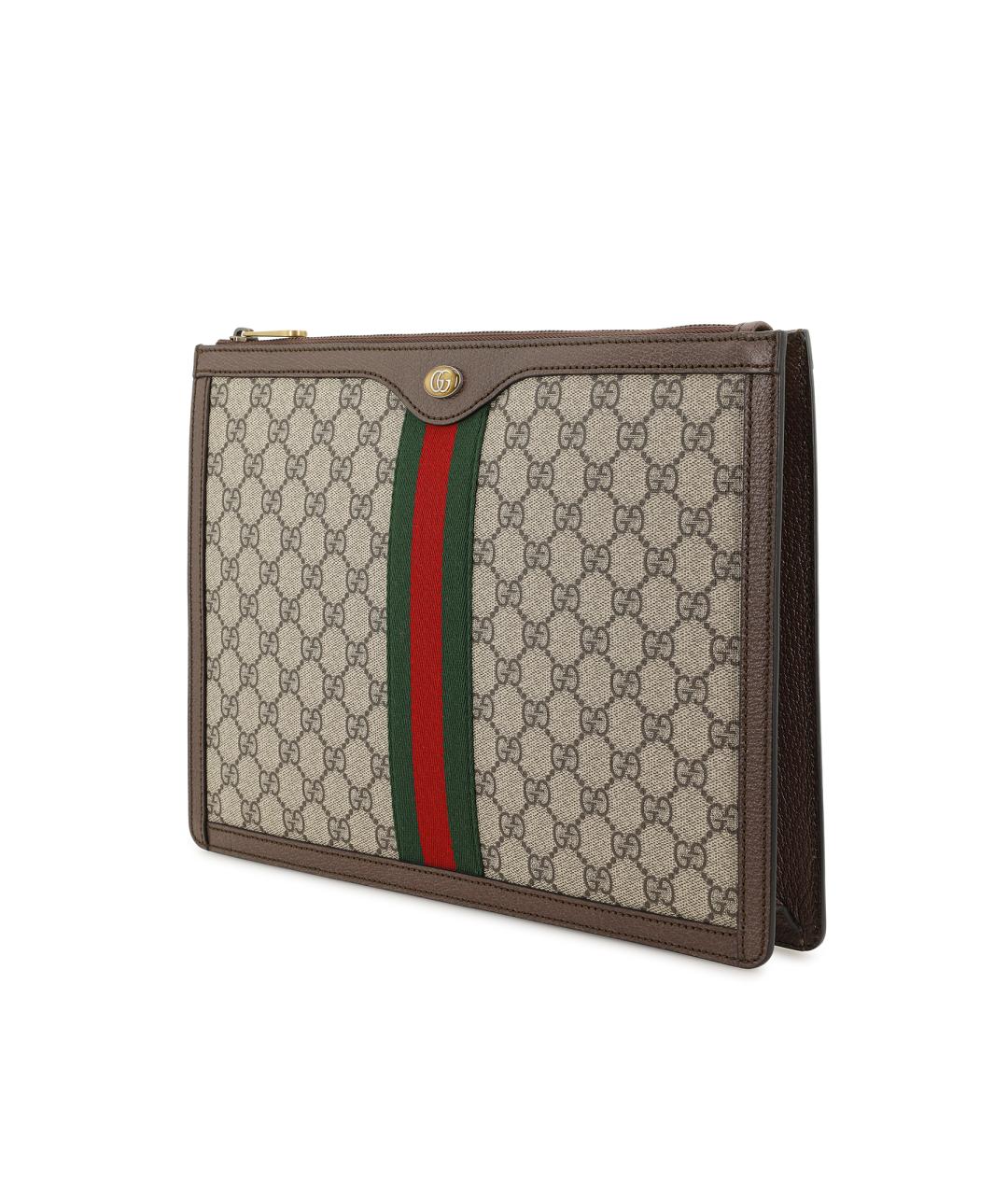 GUCCI Бежевая тканевая папка для документов, фото 3