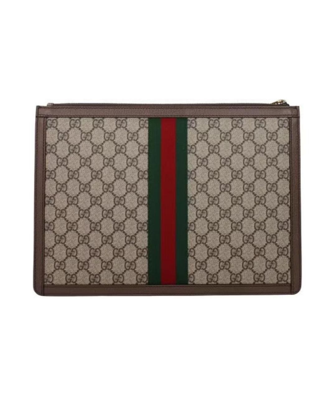 GUCCI Бежевая тканевая папка для документов, фото 5