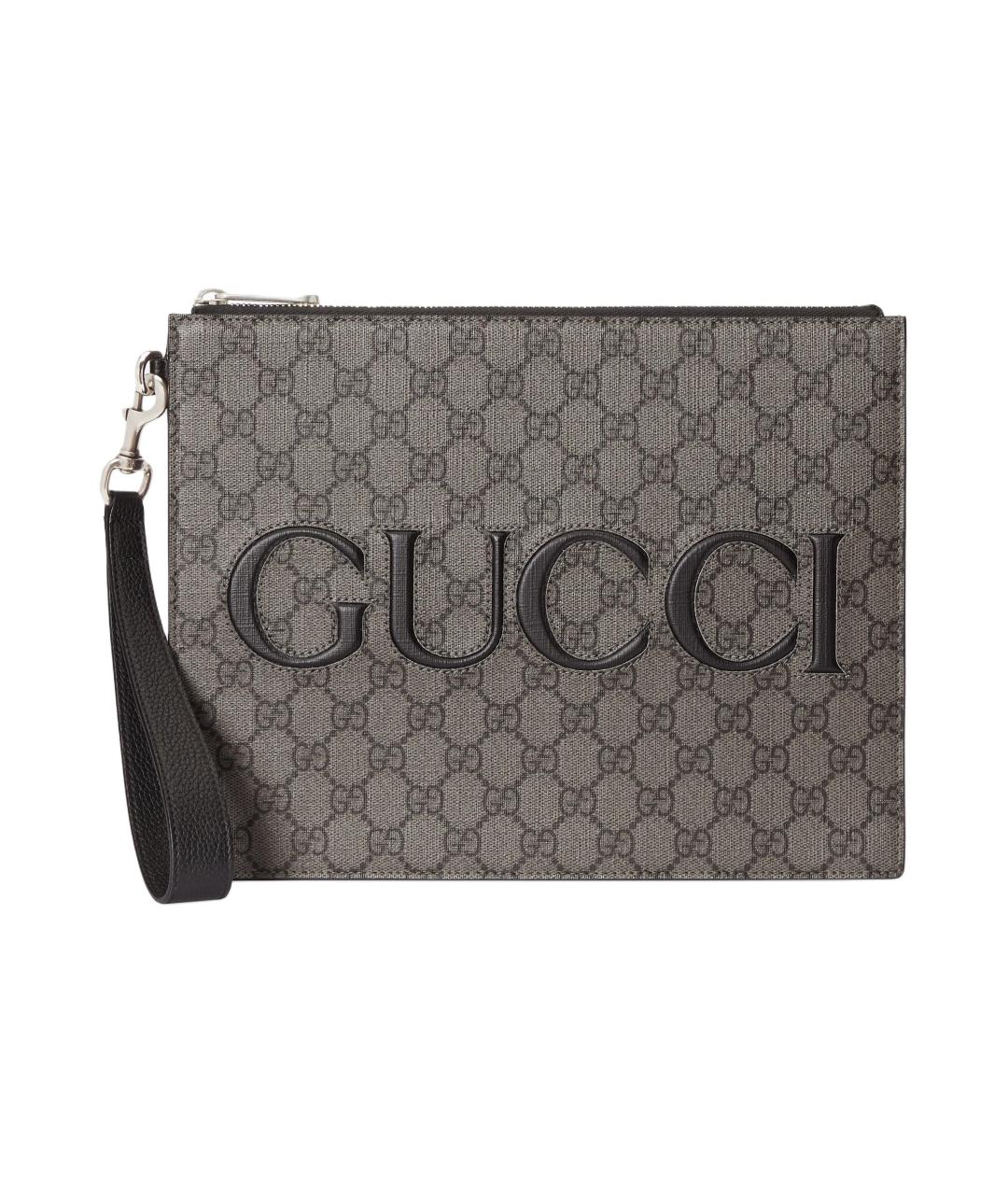 GUCCI Бежевая тканевая папка для документов, фото 1