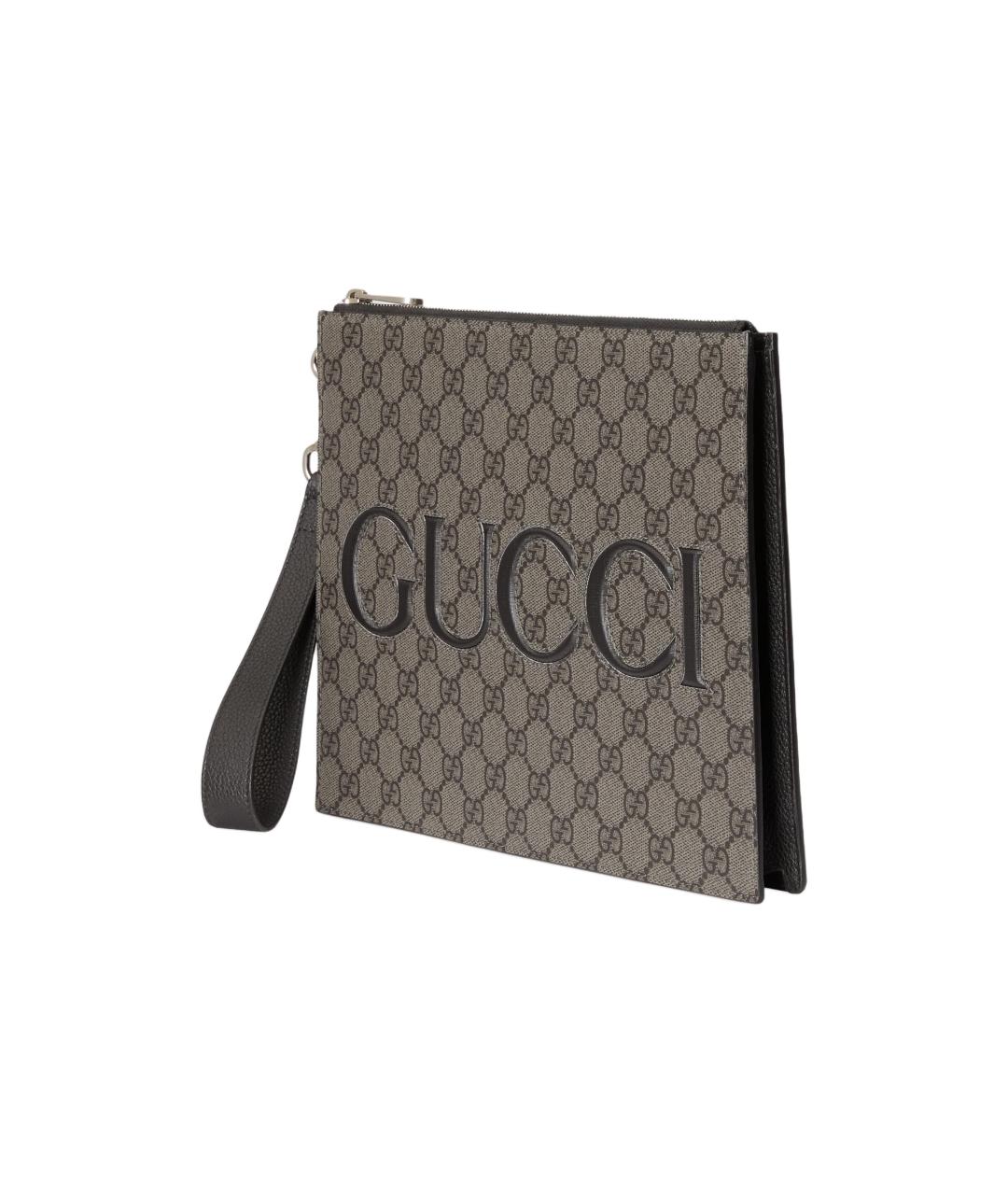 GUCCI Бежевая тканевая папка для документов, фото 2